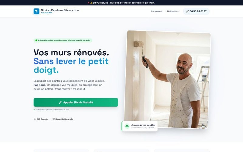 Simion Peinture — site cr&eacute;&eacute; par KarmaMakers