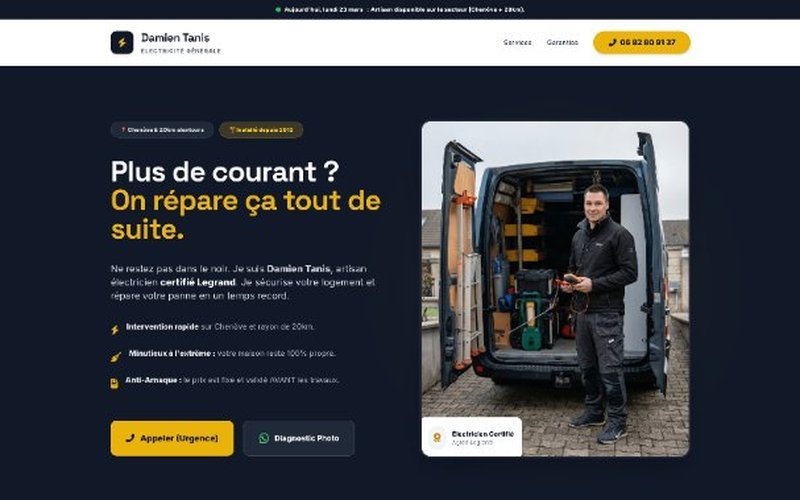Damien Tanis — site cr&eacute;&eacute; par KarmaMakers